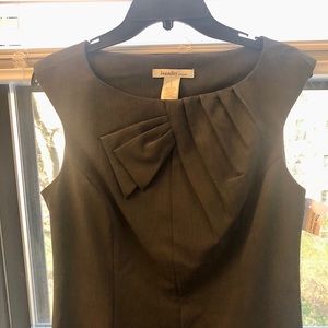 Laundry sleeveless grey dress with bow detail